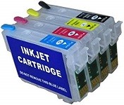 Wiederbefüllbare QUICKFILL-FILL-IN Patronen wie Epson T0711-T0714 mit Auto Reset Chips