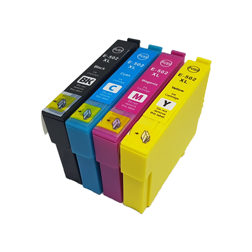 Kompatibles Druckerpatronen-Set wie Epson 502XL Black, Cyan, Magenta, Yellow - XXL Füllmengen