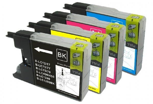 Kompatibles Druckerpatronen-Set Brother LC-1280 XL black, cyan, magenta, yellow