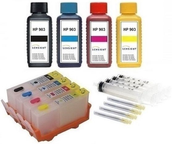 Wiederbefüllbare QUICKFILL-FILL-IN Patronen HP 903 XL + 400 ml SENSIENT Tinten
