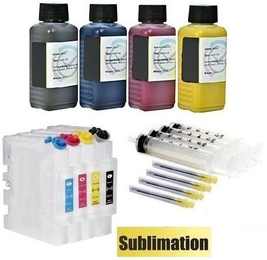 Wiederbefüllbare QUICKFILL-FILL-IN Patronen Ricoh GC-41 + 400 ml Sublimationstinten