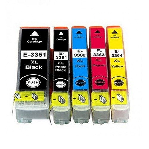 Druckerpatronen Set wie Epson T3351 & T3361, T3362, T3363, T3364, T33 XL - T3337, T3357