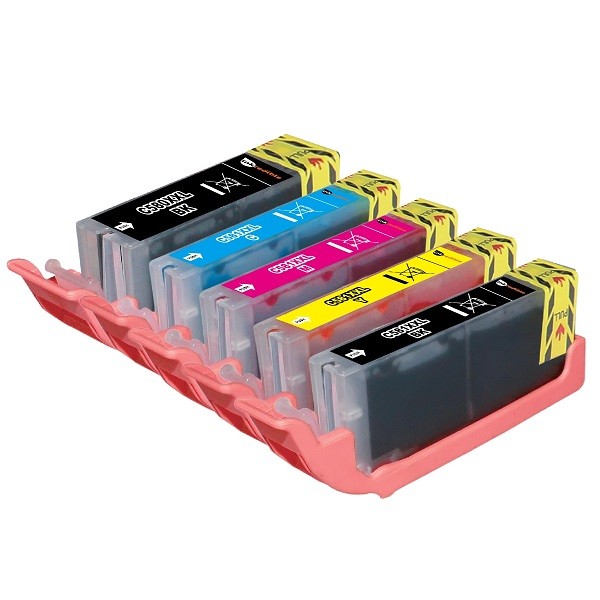 Druckerpatronen Set wie Canon PGI-580 & CLI-581 black, cyan, magenta, yellow - 5 XXL Patronen