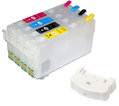 Nachfüllset 400 ml Tinte + Chipresetter für Epson Tintenpatronen 405, 405 XL
