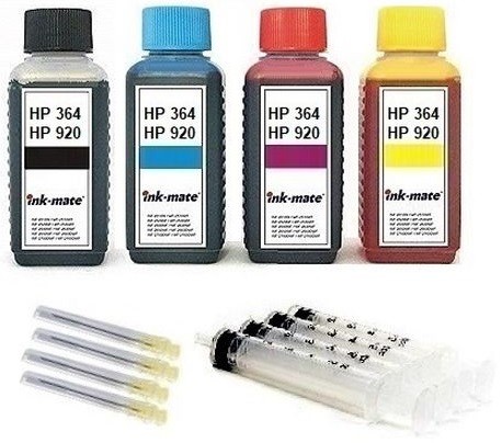 Nachfüllset f. HP 364 + 920 (XL) black, cyan, magenta, yellow Tintenpatronen - 4 x 100 ml Tinte