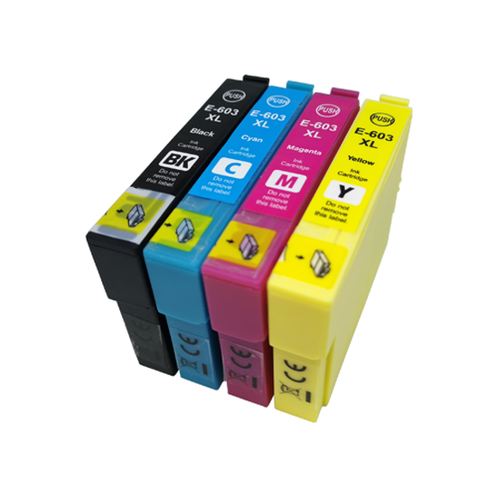 Kompatibles Druckerpatronen-Set wie Epson 603XL Black, Cyan, Magenta, Yellow - XL Füllmenge