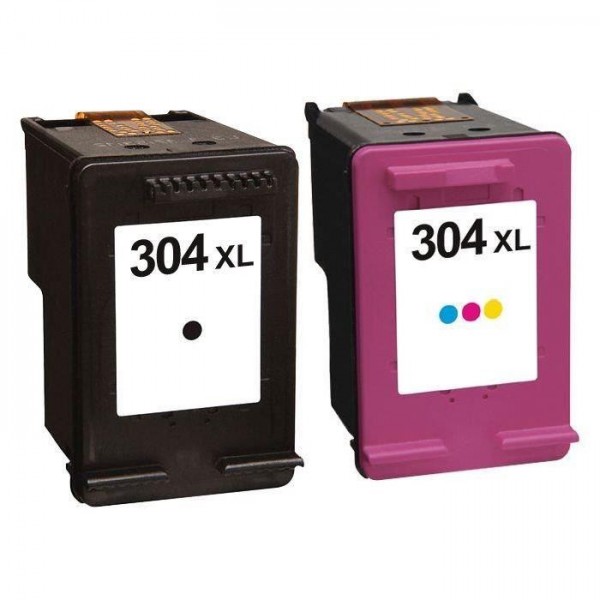 Druckerpatronen Set kompatibel zu HP 304 XL black + color
