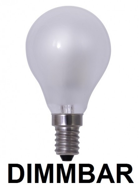 Dimmbare 4 Watt Filament LED Lampe, Birne, E14, Lichtfarbe warmweiß 2700 K, Milchglas