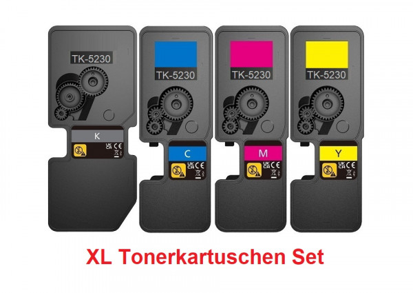 Kompatibles Tonerkartuschen Set Kyocera TK-5230 Schwarz, Cyan, Magenta, Gelb