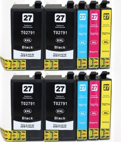10 kompatible Druckerpatronen wie Epson T2791 &amp; T2712, T2713, T2714, T27XL