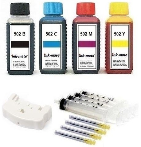 Nachfüllset 400 ml Tinte + Chipresetter für Epson Tintenpatronen 502, 502 XL