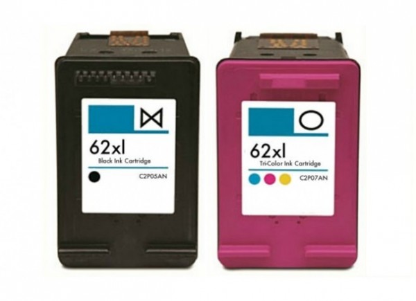 Kompatibles Druckerpatronenset HP 62XL black + color
