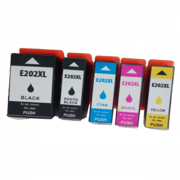 Druckerpatronen Set wie Epson 202 XL Black, Cyan, Magenta, Yellow, Photo-Black