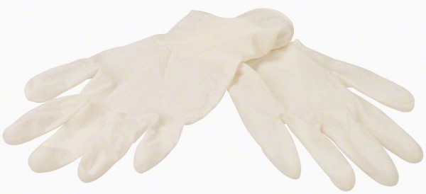 2 Stück Latex Einweg-Handschuhe