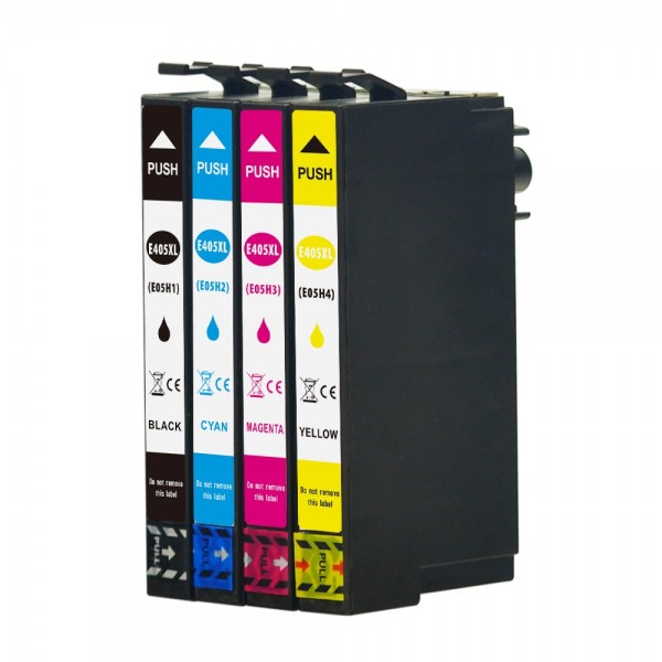 Kompatibles Druckerpatronen-Set Epson 405 XL Black, Cyan, Magenta, Yellow - XL Füllmenge