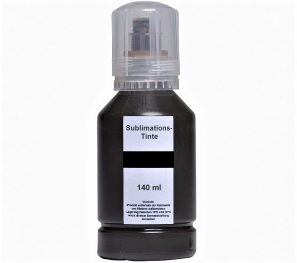 140 ml Sublimationstinte black für Epson Ecotank 101, 102, 103, 104, 105, 106, 113, 114