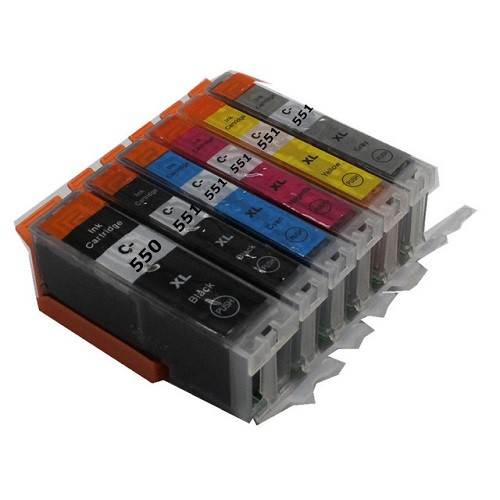 Druckerpatronen Set wie Canon PGI-550 XL & CLI-551 XL black, cyan, magenta, yellow, grey - 6 Patrone