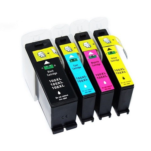 Kompatibles Druckerpatronen-Set Lexmark 100 XL black, cyan, magenta, yellow
