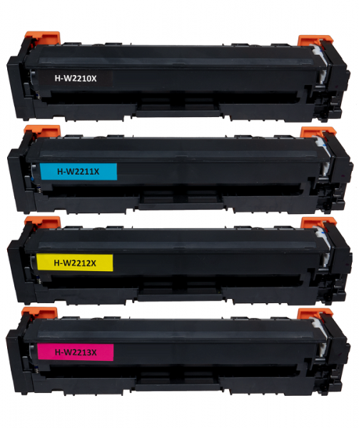 Tonerkartuschen Set kompatibel mit HP W2210X, W2211X, W2212X, W2213X - 207X